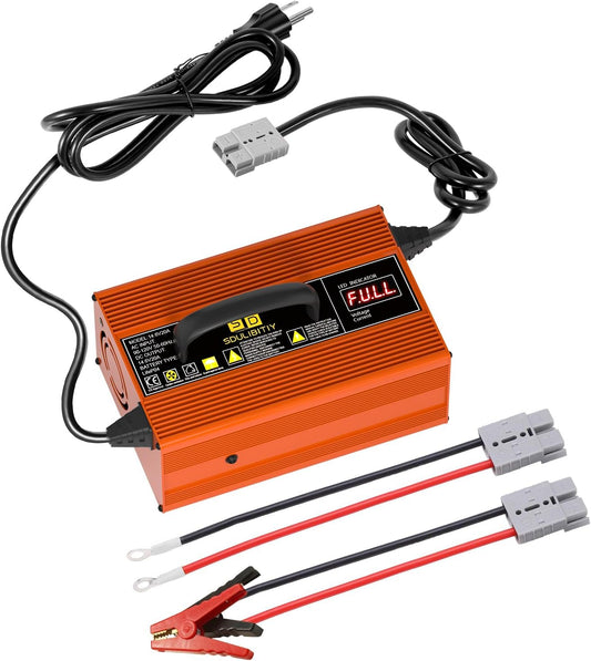12V 20A Lithium Battery Charger 14.6V Lithium Iron Phosphate Battery, LED Display, Lifepo4 Battery Charger for Lifepo4 Deep Cycle Battery of Car RV Marine