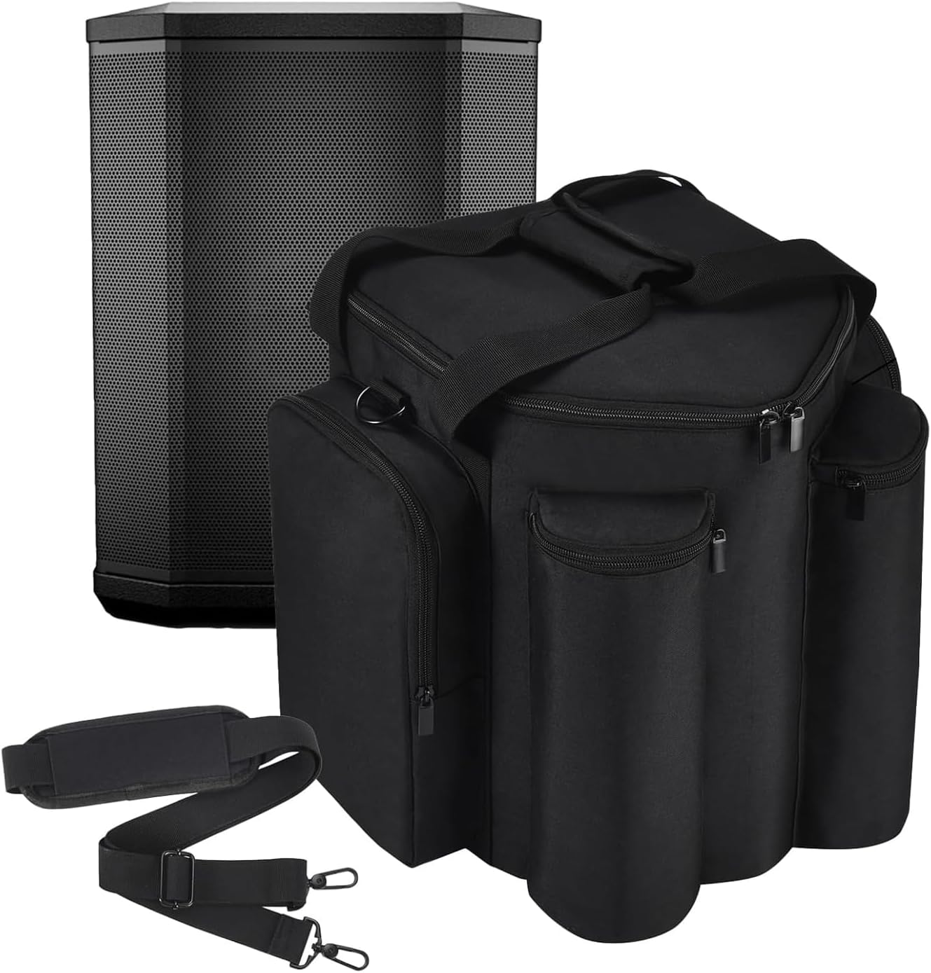 Cover for Bose S1 Pro/S1 Pro+ Portable Bluetooth Speaker System,S1 Pro Travel Carrying Case Shoulder Bag w/Extra Pockets for Microphone,Charger,Cable,Accessories(Black)