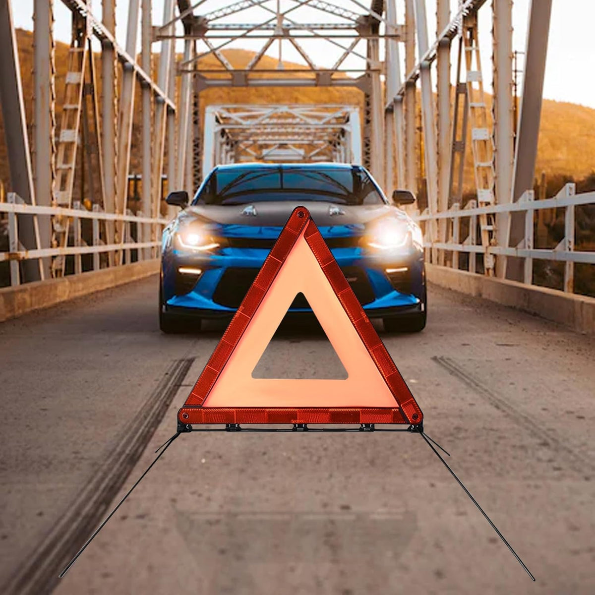 Emergency Warning Triangles, 3 Pack with Packaging Foldable Warning Reflective Triangle Warning Kit, Emergency Triangle for Vehicles, Car Road Reflective Kit for Vehicles Breakdown