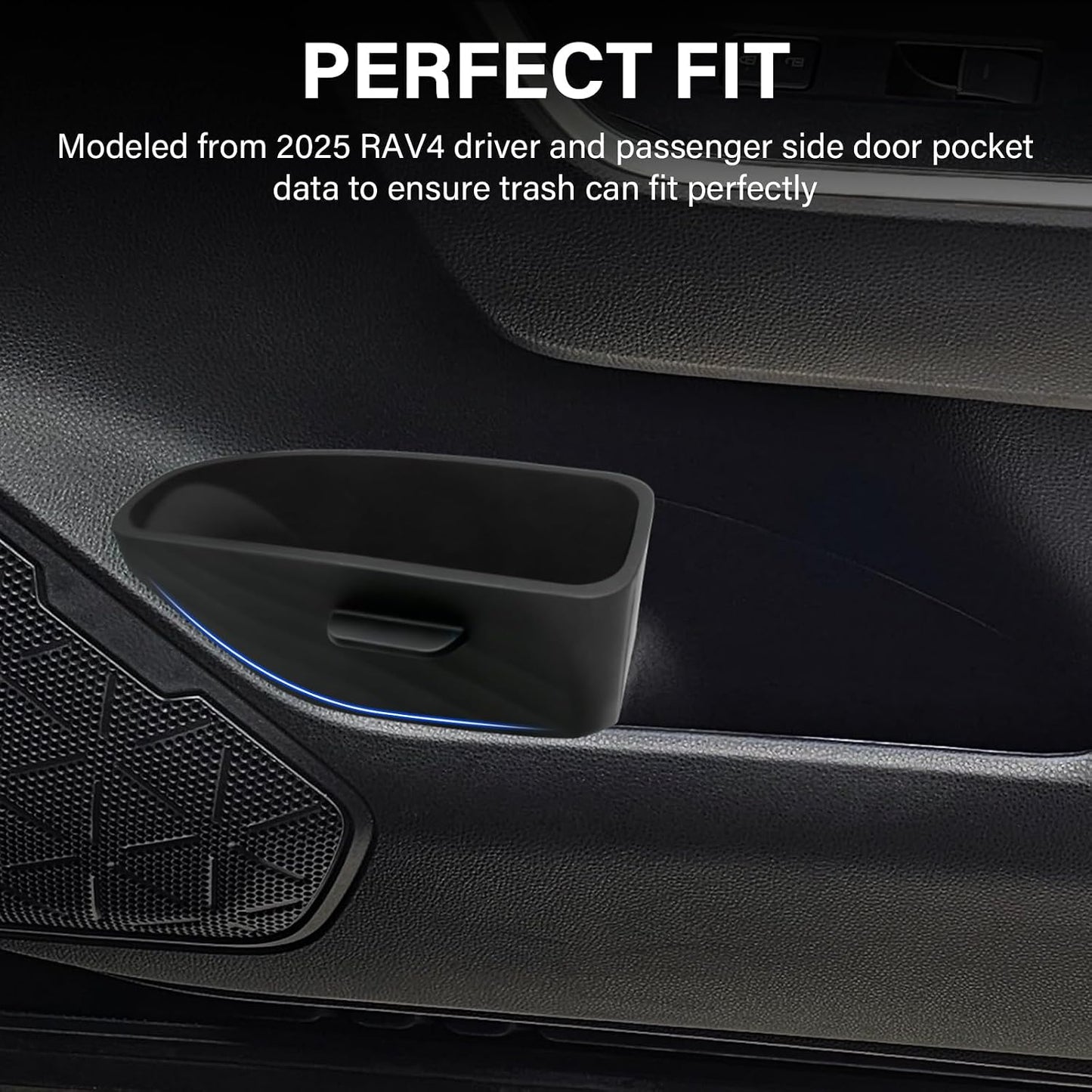 for Toyota Rav4 Accessories 2025 2024-2019 Door Side Trash Can Garbage Bin Storage Box Tray (2 Pcs)