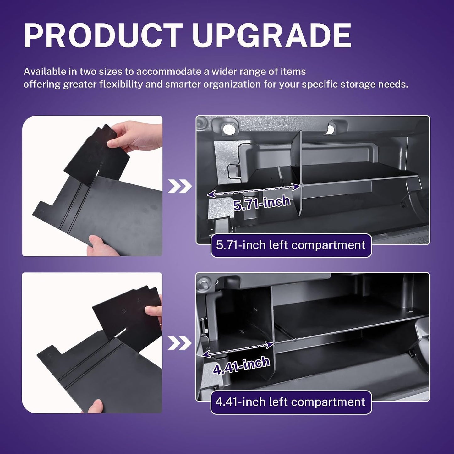 RUNROAD Center Console Organizer Divider Compatible with Toyota 4Runner 2025 2026 Accessories, Glove Box Organizer Dividers For 4 Runner SR5 TRD Limited Middle Console Storage Tray Armrest Box