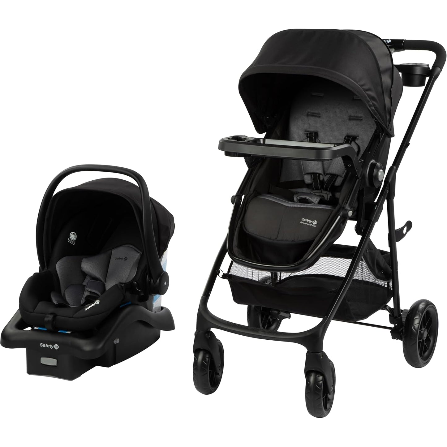 Safety 1st Grow and Go Flex 8-in-1 Travel System, Foundry & onBoard 35 LT Adjustable Infant Car Seat Base