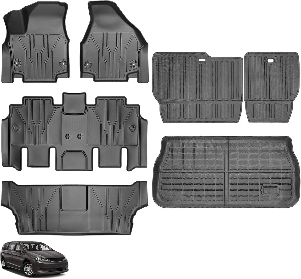 Floor Mats for Chrysler Pacifica 2017 2018 2019 2020 2021 2022 2023-2026