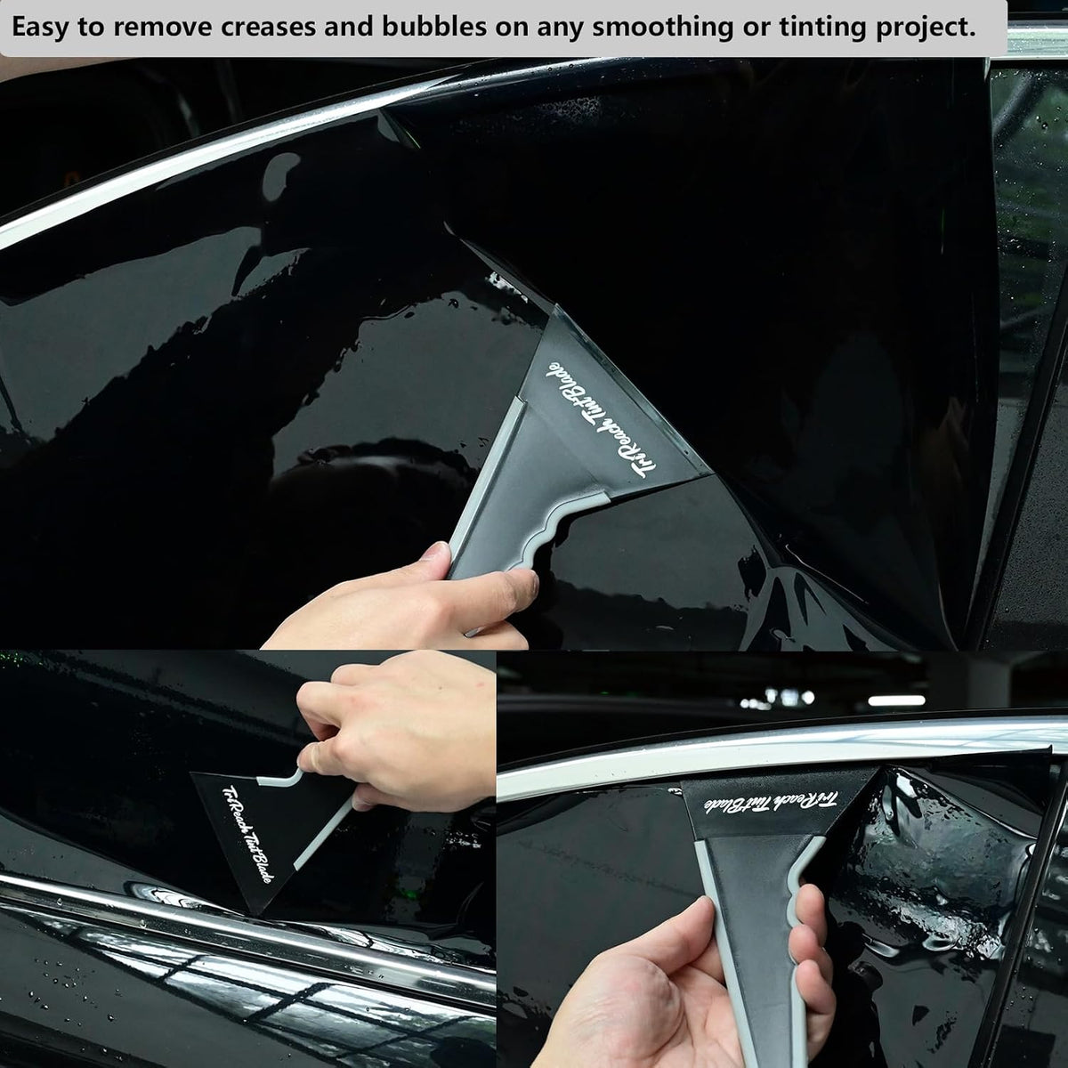 EHDIS Window Tint Tools Kit Professional Window Tint Squeegee Set with 8 Inch Silicone Squeegee,Mini Quarter Squeegee,Triangle Contour Tint Squeegee for Windshield & Rear Glass Tinting and Cleaning