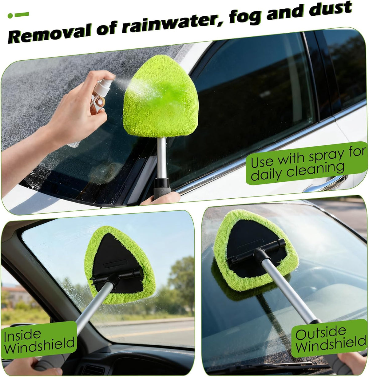 7PCS Car Windshield Cleaner Tool,19inch Inside Windshield Cleaning Tool