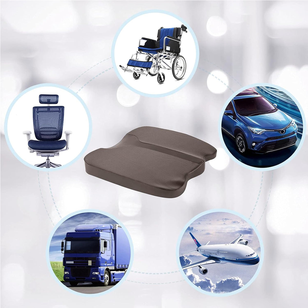 Car Seat Cushion, Comfort Memory Foam Seat Cushion for Driving