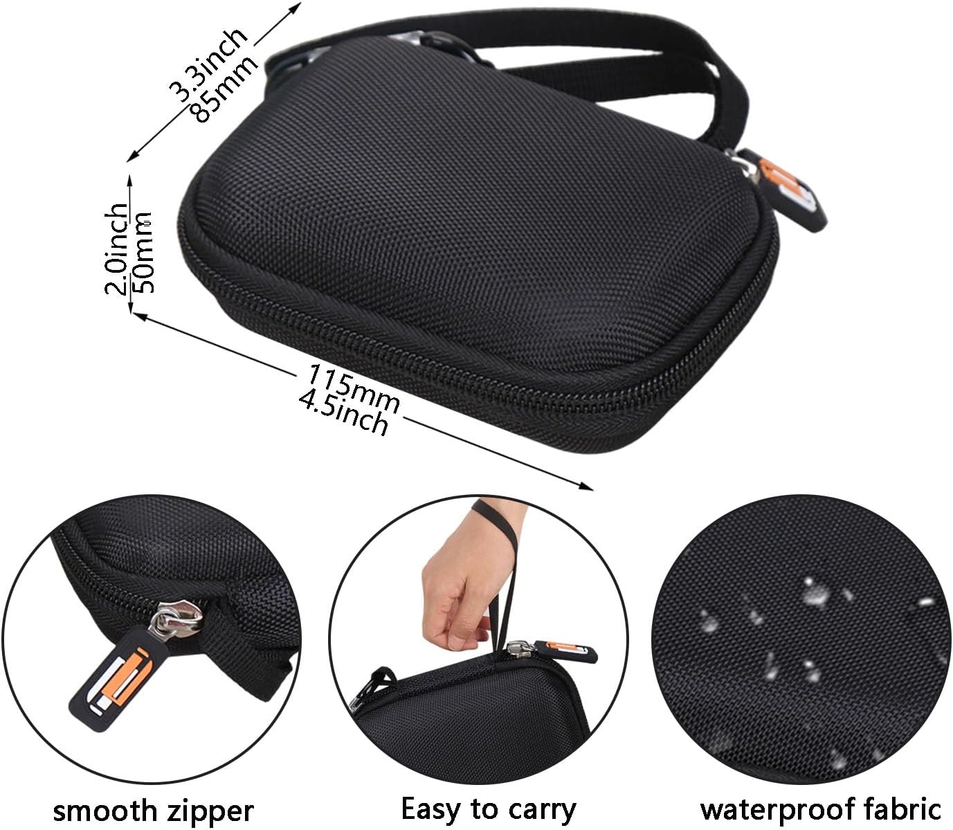 Carrying Case Compatible with Shopify Tap & Chip Card Reader 5299, POS Hardware Holder for Square Systems, Storage Box for Mobile Wireless Sale Credit Cards Swiper Device (Case Only)