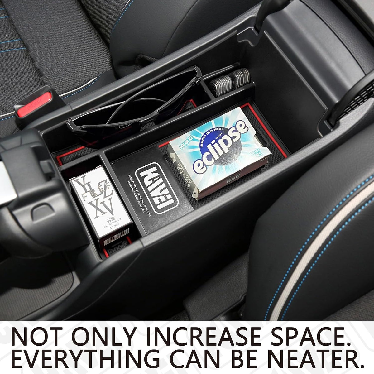 Center Console Organizer Tray for Honda HRV 2023-2027 Accessories, Red