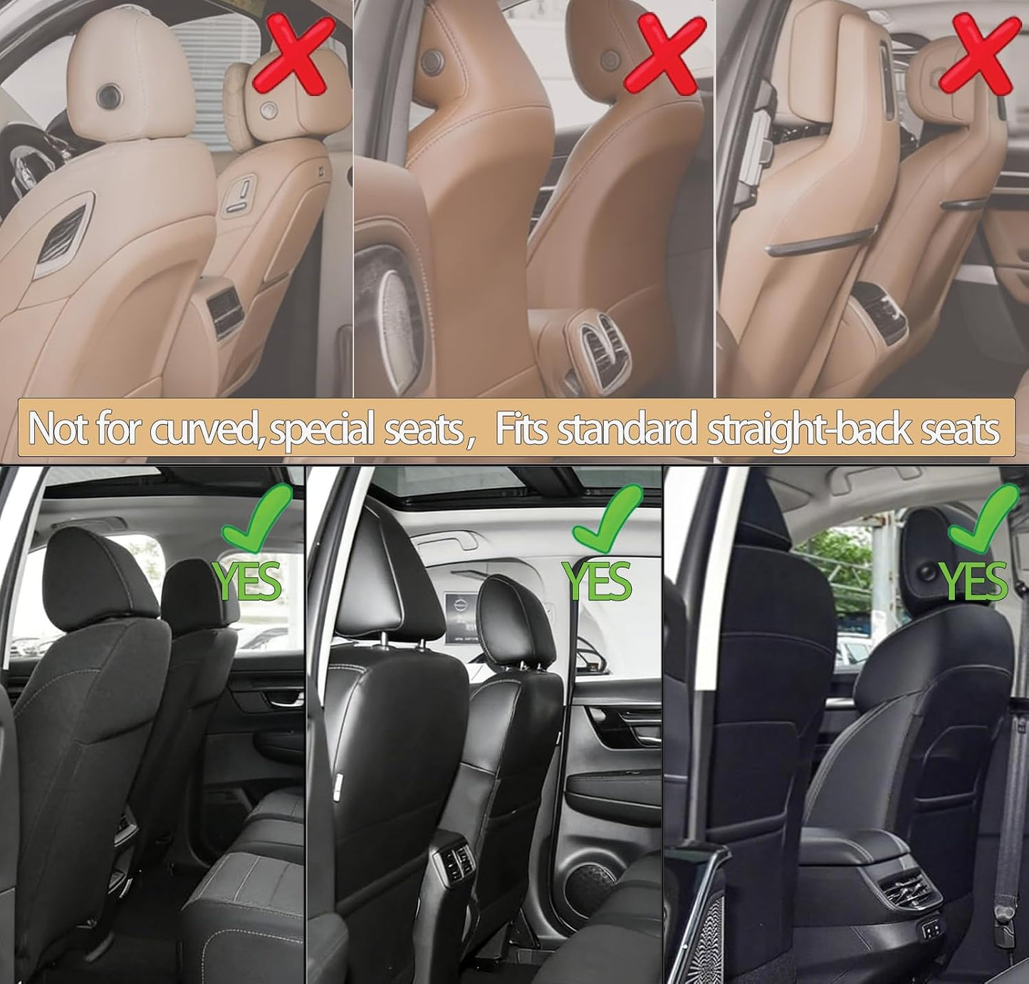 2 Pack Kick Mats Back Seat Protector，Seat Back Protector for Kids Feet Car Seat with Car Back Seat Organizer, Seat Back Protector Cover for Back of Front Seats - Protect against dirt and scuffs
