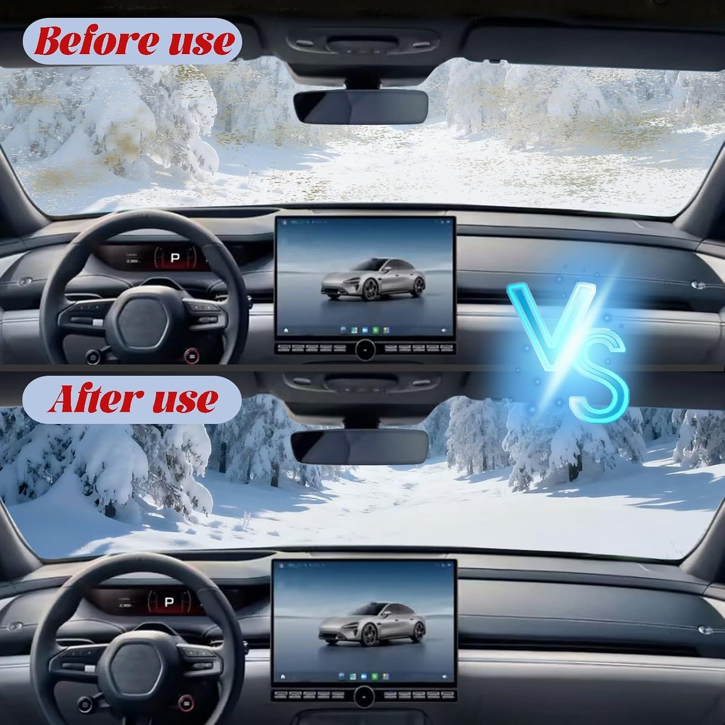 Hail Protector Car Cover Custom Fit for SUV Jeep-Length (181 to 205In),5-Layer Padded Anti-Hail Half Car Covers,Outdoor Waterproof Scratchproof Sun-Resistant(Sliver) fg96t