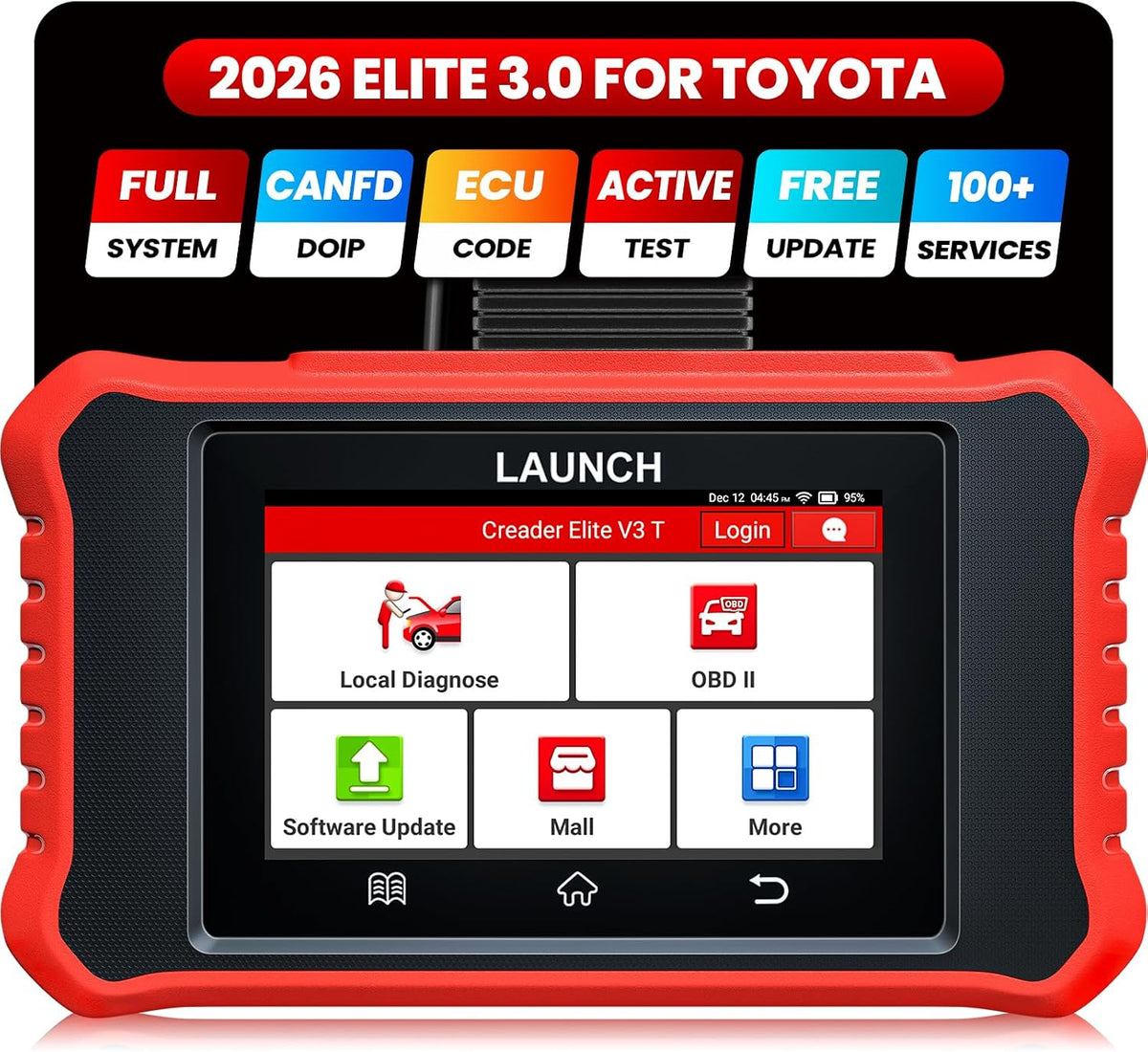 LAUNCH Creader Elite 3.0 Full Bi-Directional OBD2 Scanner for Toyota/Lexus