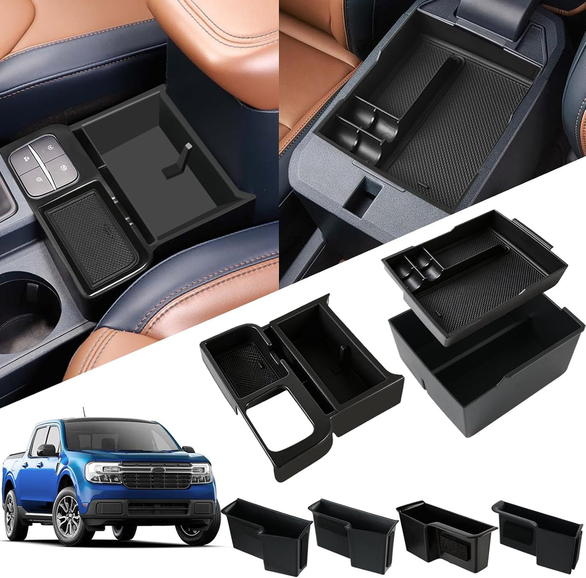 7PCS Center Console Storage Organizer Set for Ford Maverick 2022-2026