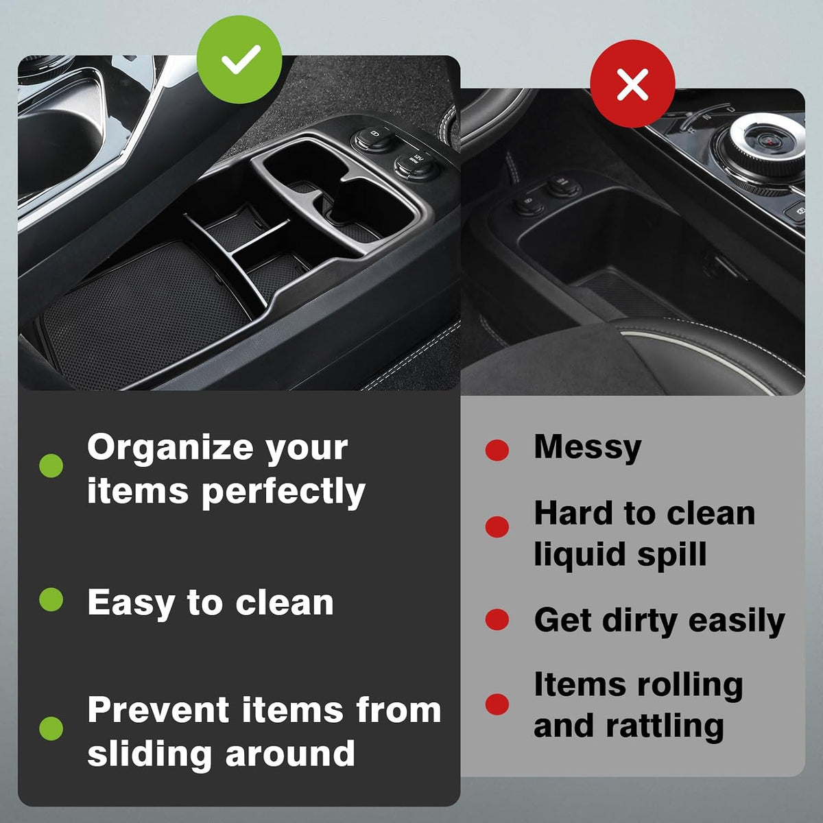 BestEvMod Lower Console Organizer for 2022-2026 Kia EV6 Accessories (V2)
