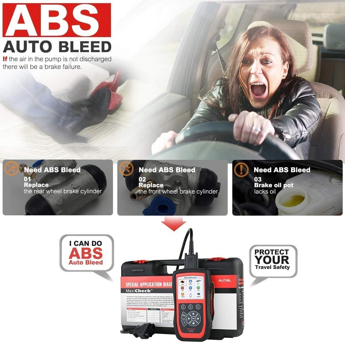 Autel MaxiCheck PRO Auto Bleed Scan Tool for ABS Brake Bleeding