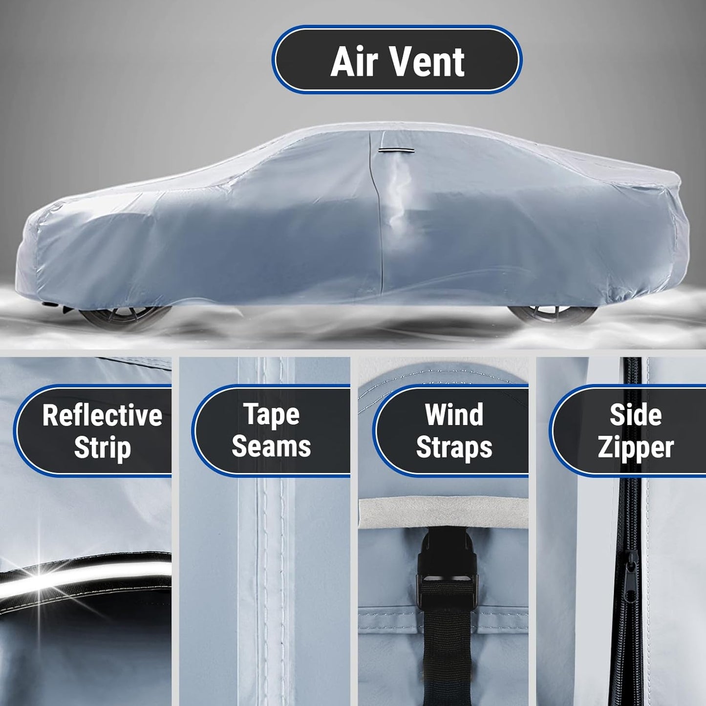 iCarCover Premium Car Cover for 1968-1974 AMC Javelin Heavy Duty Waterproof All-Weather Automobiles Custom Fit Indoor Outdoor UV Snow Protection Covers with Straps and Bag