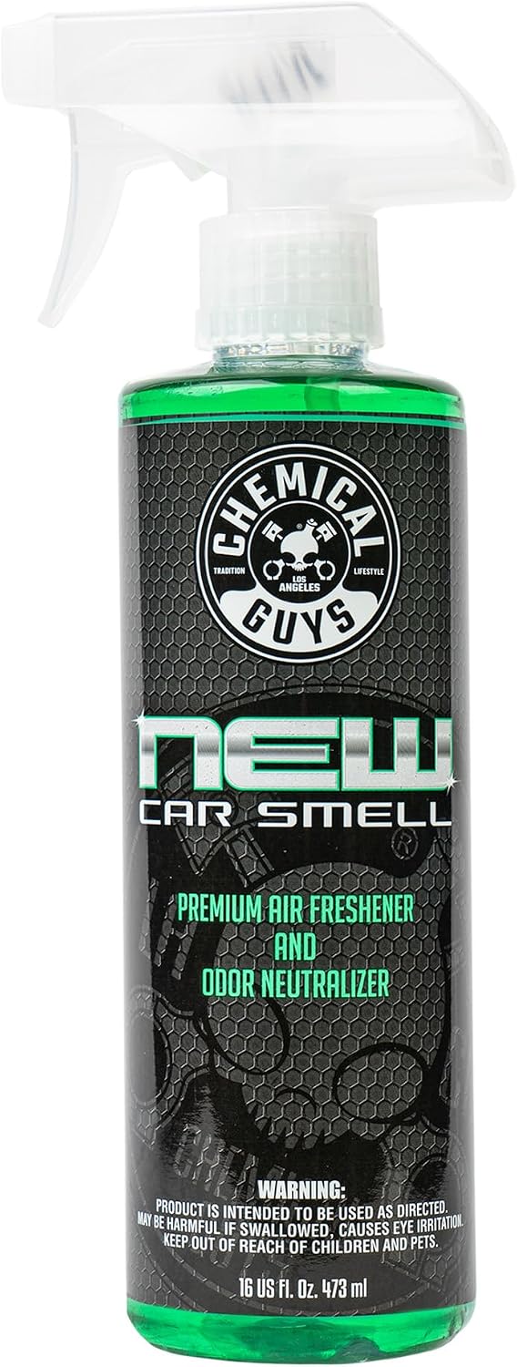 Chemical Guys, New Car Smell Air Freshener & Odor Neutralizer Spray, 16 oz | Refreshes interiors with a new car scent while neutralizing odors, adjustable spray strength for any vehicle