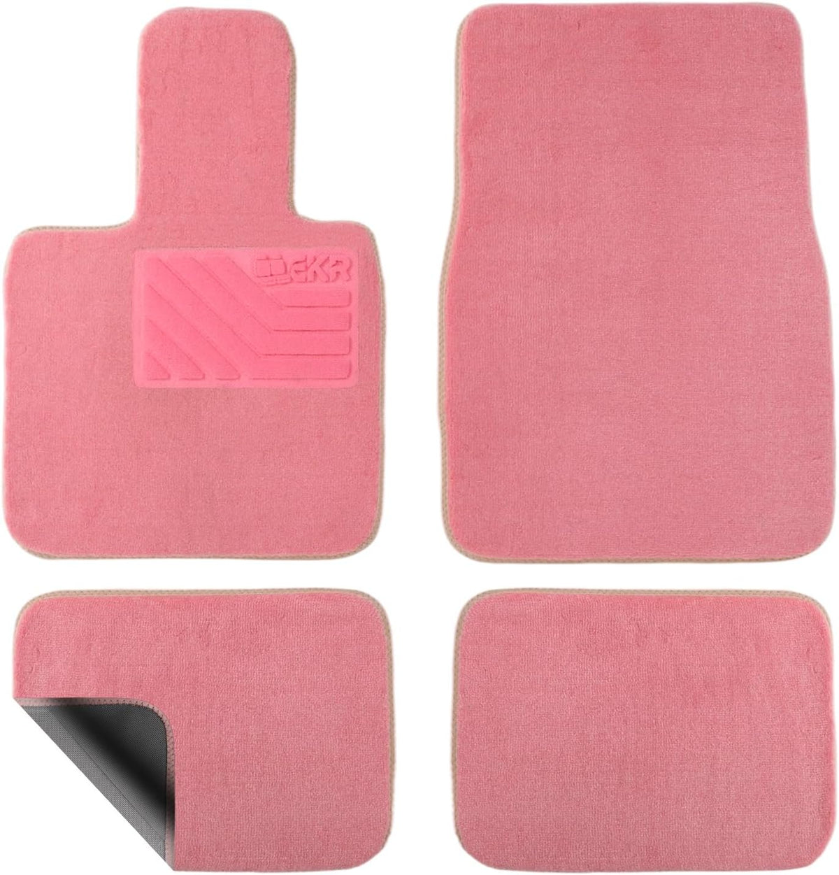 EKR All-Weather Universal Floor Mats,Thick Anti-Slip Car Carpet,4pcs