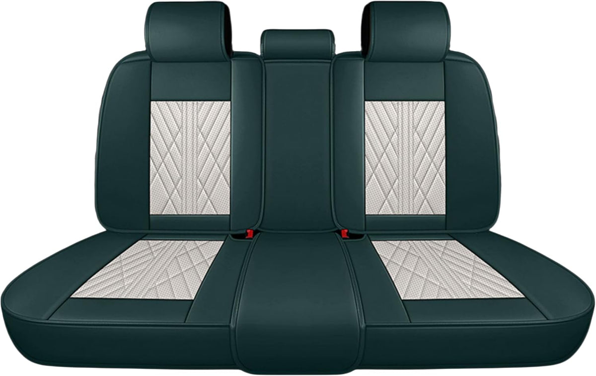 Premium Nappa Leatherette Car Seat Cover Set Custom Fit for Honda CR-V CRV 2000-2023 2024 2025 2026 Water-Proof Breathable Faux Leather Seat Cushion Protectors (Full Set 5 Seats,Beige Green)