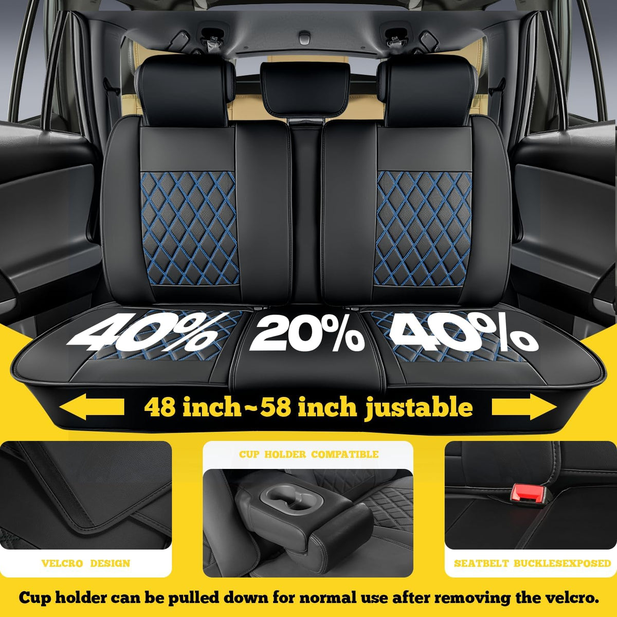 LINGVIDO Car Seat Covers Full Set (5 Seats) - Premium Perforated Nappa Leather, Waterproof Shield, Omni-Adapt Fit SUVs Sedans, Ultimate Family & Pet Protection