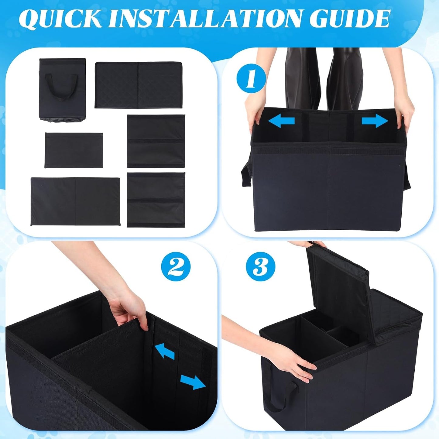 Back Seat Extender for Dogs, Dog Car Seat Cover with Storage Organizer, Waterproof Scratch Proof Cover for Cars Trucks and Suvs Front or Back(Small 27.5"x19"x22")
