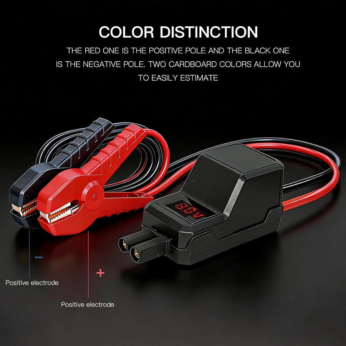 MEGAWISE Smart Jump Starter Clamps for 12V Portable Car Jump Starters