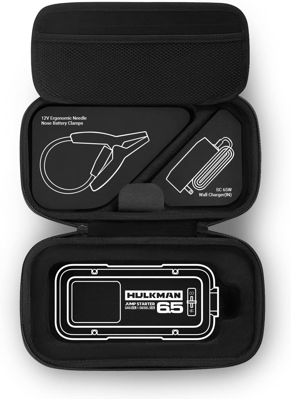 Hulkman Alpha Ultra Red, 1000A 37Wh Smart Portable Jump Starter with Alpha Bagx EVA Protection Case