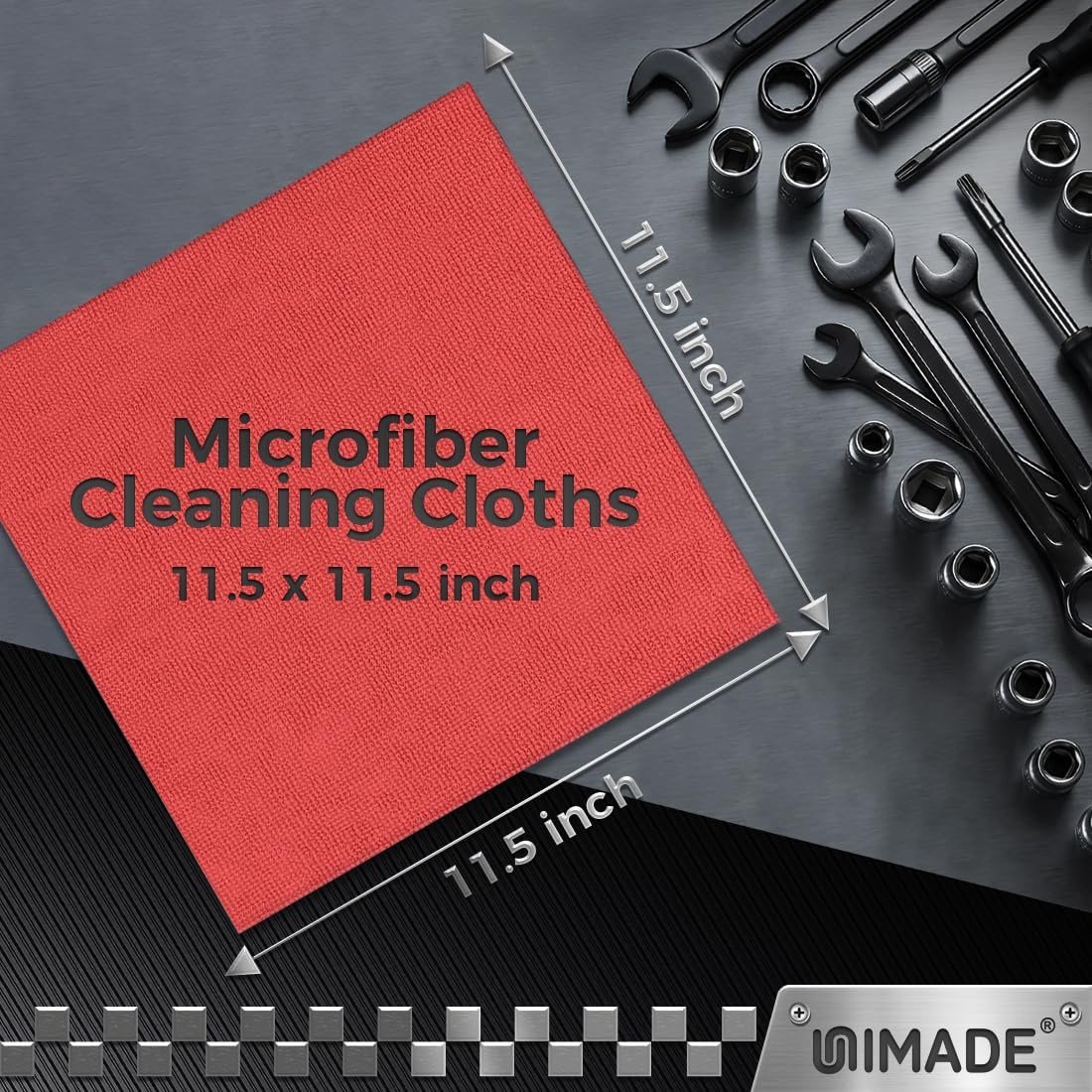 UNIMADE Shop Towels, 100 Pack Commercial Grade Work Rags Microfiber Towel