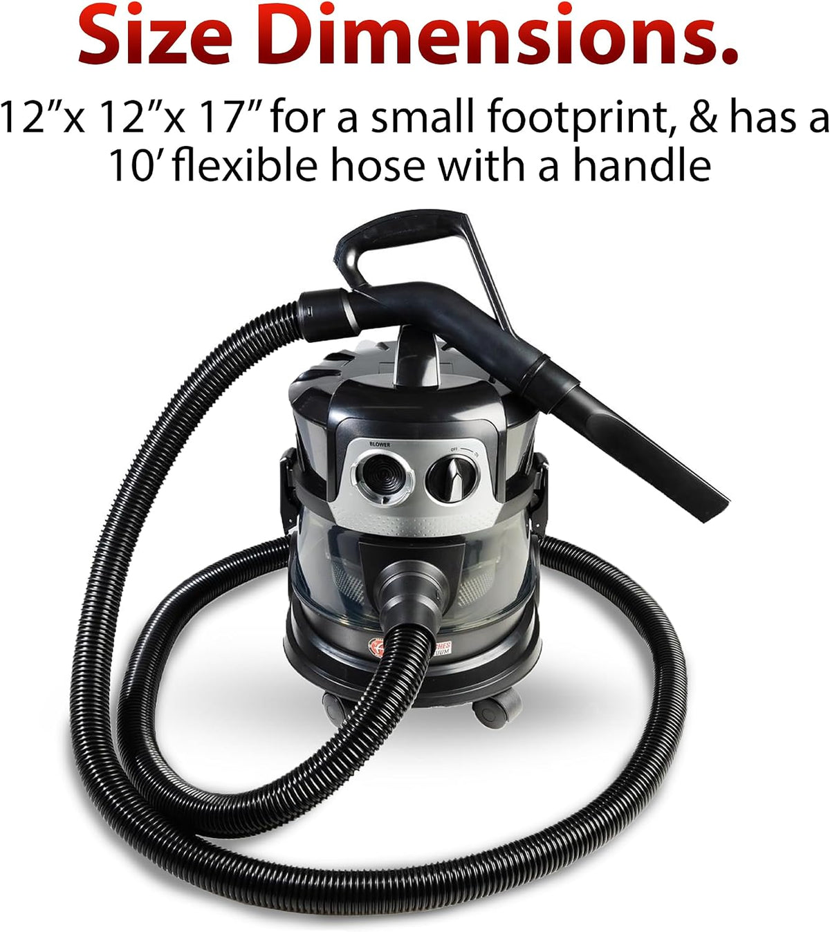 Adam's Polishes Cyclonic Vacuum Cleaner Premium Car Detailing Vacuum for Garage, Shop, Home | Powerful Suction, Lightweight, Portable, Heavy Duty | 4 Attachments Included
