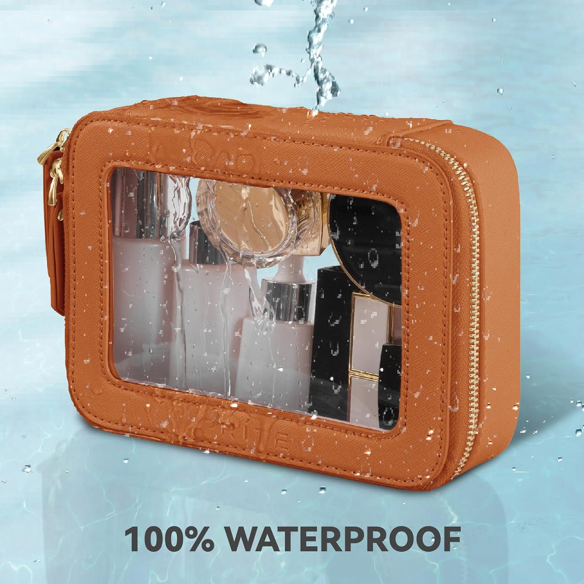 Prite Clear Makeup Bag Travel Cosmetic Organizer Toiletry Case for Women