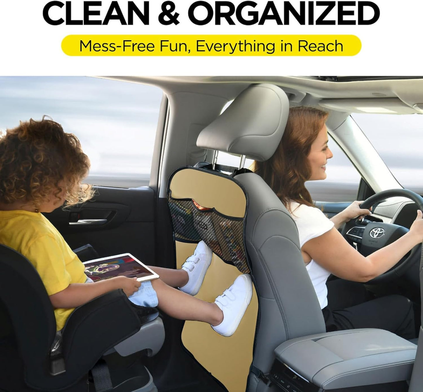 lebogner Back Seat Kick Mats (Beige)
