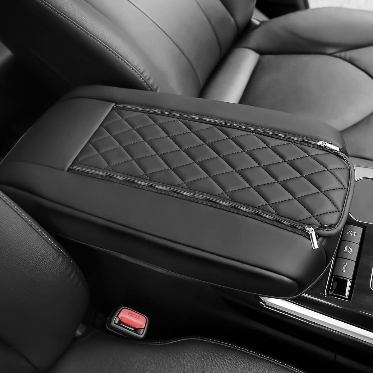 Car Center Console Cover Compatible with Nissan Rogue 2014 2015 2016 2017 2018 2019 2020 Accessories,Microfiber Leather Car Armrest Box Pad,Console Armrest Box Lid Protector