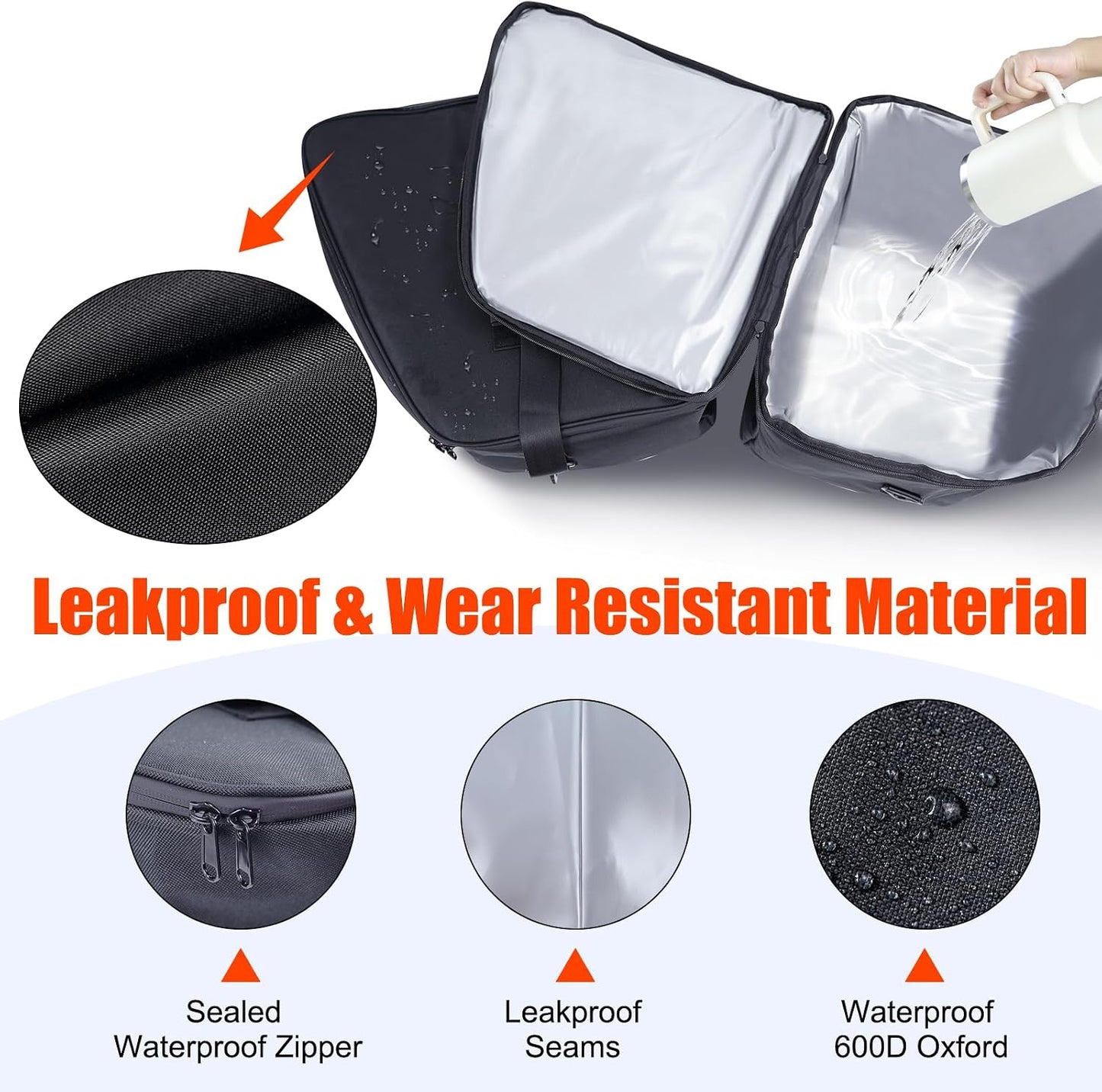 for Tesla Model Y Frunk Cooler Organizers 2020-2025, AYAMAYA Insulated & Leak Proof Camping Coolers, Portable Front Trunk Storage Bags with Lid and Strap for Tesla Model Y Accessories, Set of 2