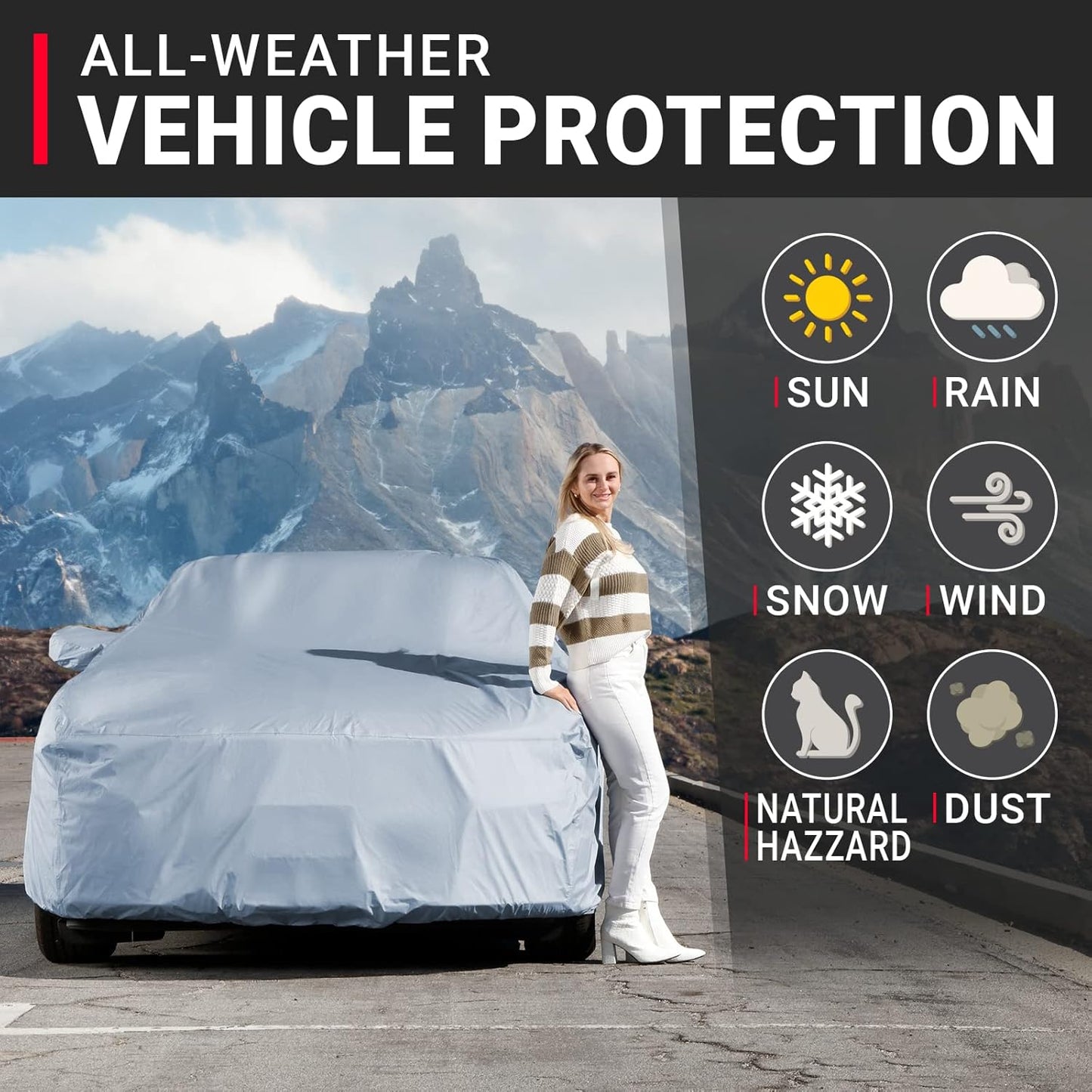 iCarCover Premium Car Cover for 2002-2010 Lexus SC430 Heavy Duty Waterproof All-Weather Automobiles Custom Fit Indoor Outdoor UV Snow Protection Covers with Straps and Bag