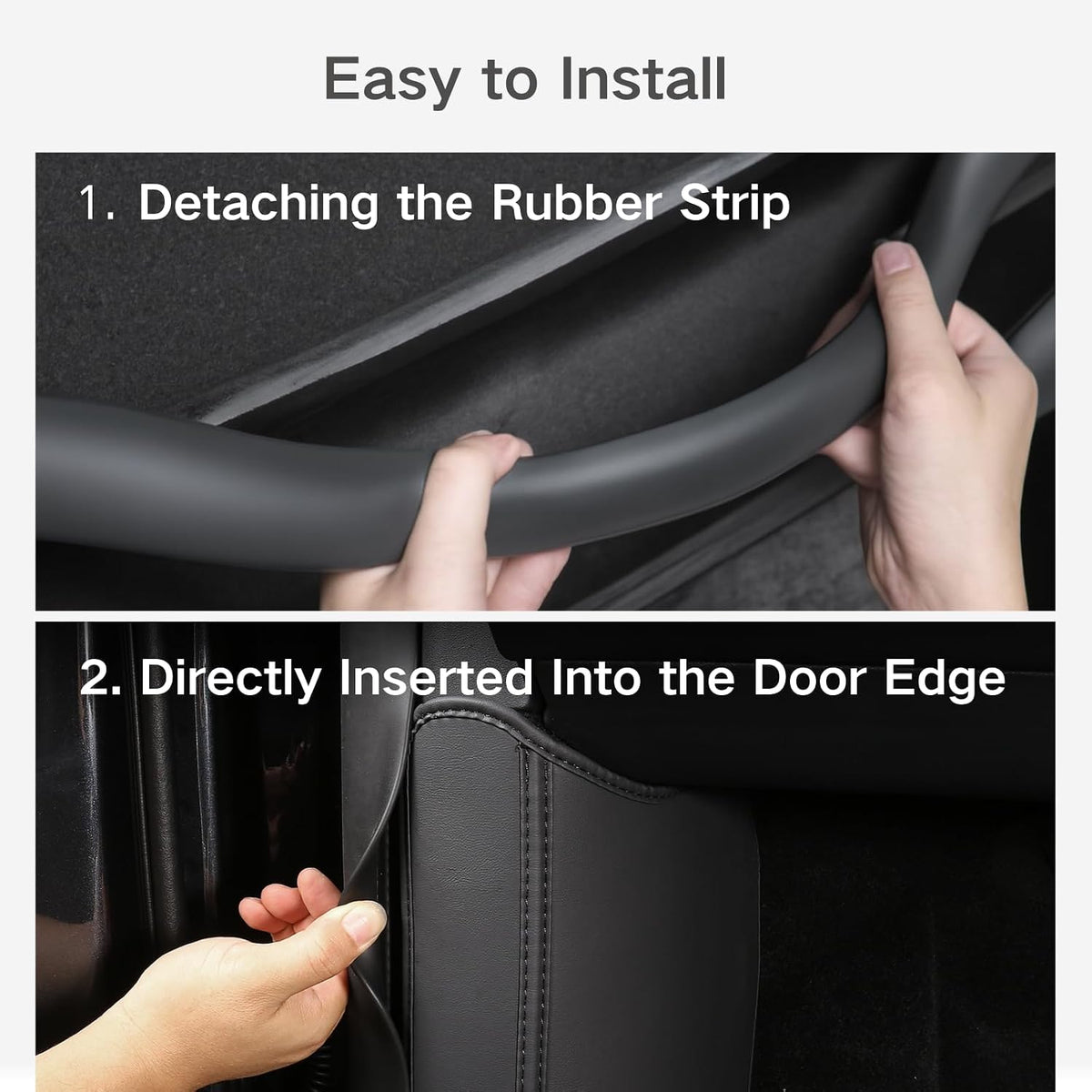 Door Entry Guard for Tesla Model Y Juniper 2026 2025 Front & Rear Door Sill Protector Door Sill Guards Threshold Strip Cover Anti-Kick Full Protect Model Y Interior Accessories (4PCS)