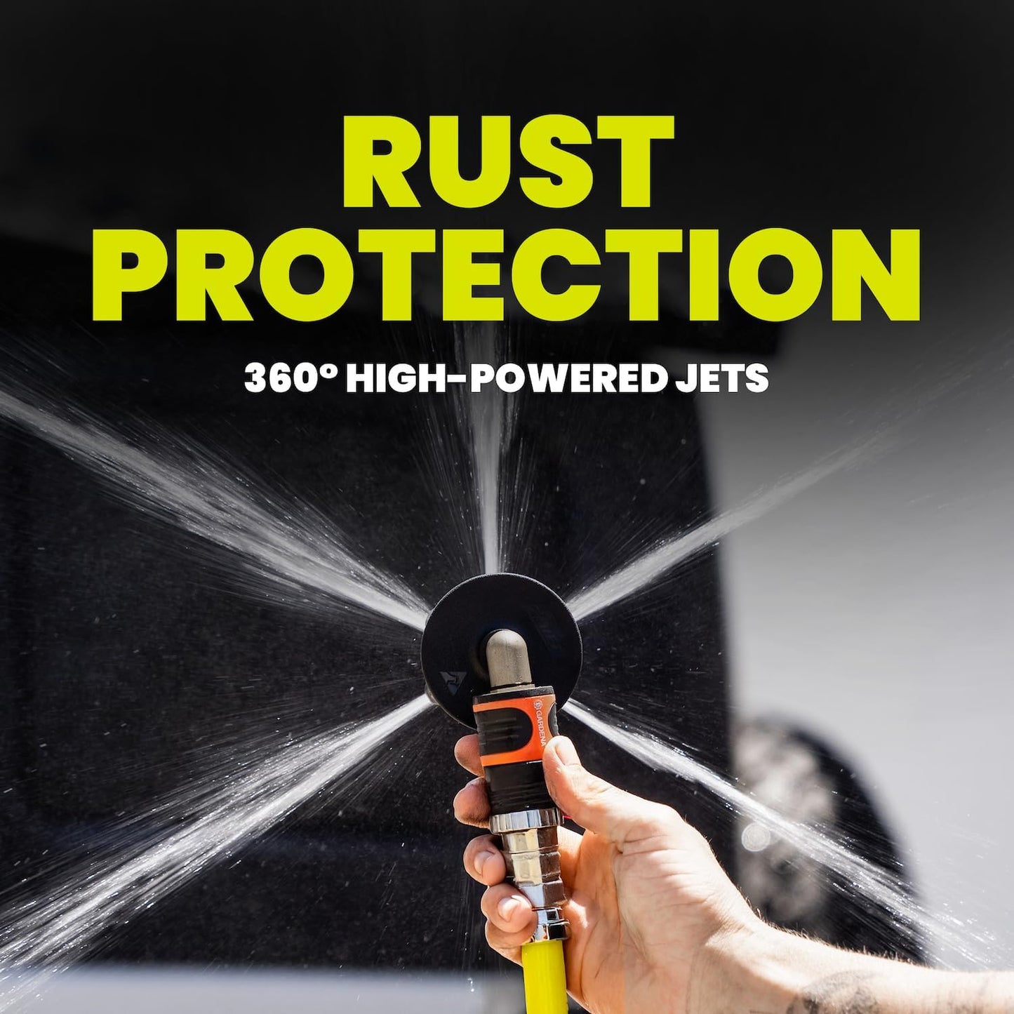 Magnetic Chassis Flusher with Hose - Underbody Chassis Flush for Off-Road Vehicles, Undercarriage Chassis Cleaner, Offroad Car &amp; Truck Rust &amp; Salt Protection, Garden Hose Chassis Nozzle Kit