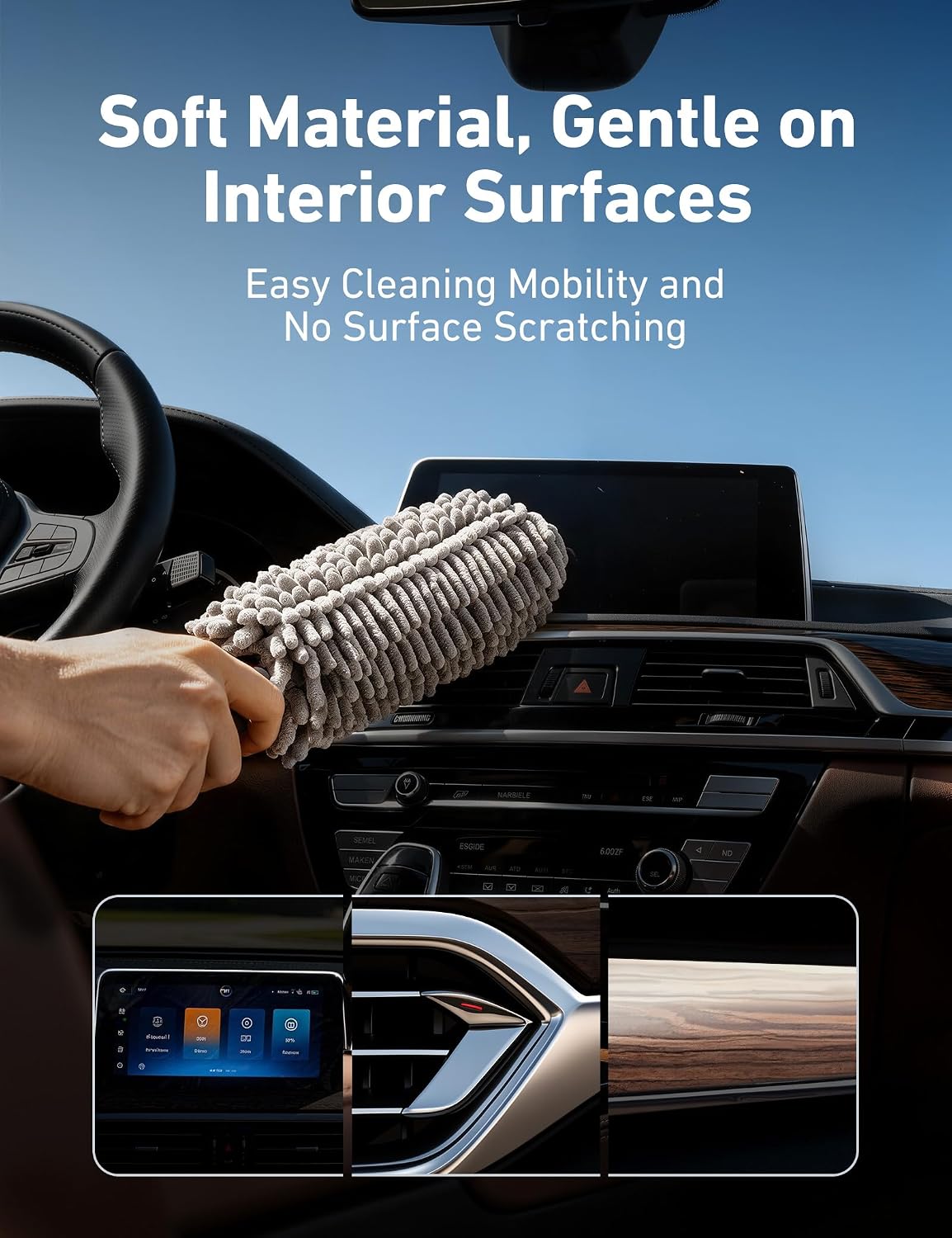 AstroAI Car Duster Kit, Microfiber Interior Cleaning Brush
