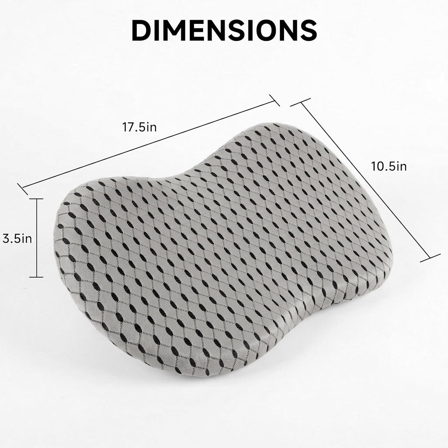 Livtribe Car Seat Cushion - Memory Foam Seat Pad for Sciatica & Lower Back Pain Relief - Driving Cushion with Breathable Mesh Cover - Road Trip Essentials for Drivers (3D Gray)