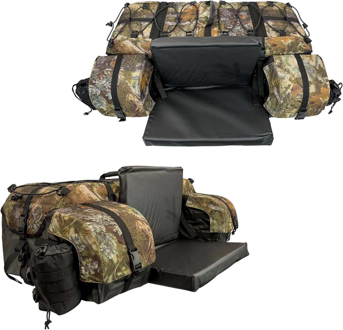 ATV TEK Arch Series Oversized Rear Rack Utility Pack, Padded ATV Cargo Bag in Kings Mountain Shadow Camo, Spacious Multi-Compartment ATV Storage Bag with Seamless Seal for Gear and Trail Essentials.