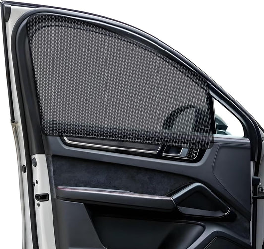 2PCS Car Window Shade, 19.3"×29.1" Magnetic Auto Front Side Window Cling Sunshade, Car Window Screen for Sun, Glare and UV Rays Protection, Vehicle Sun Shades for Baby