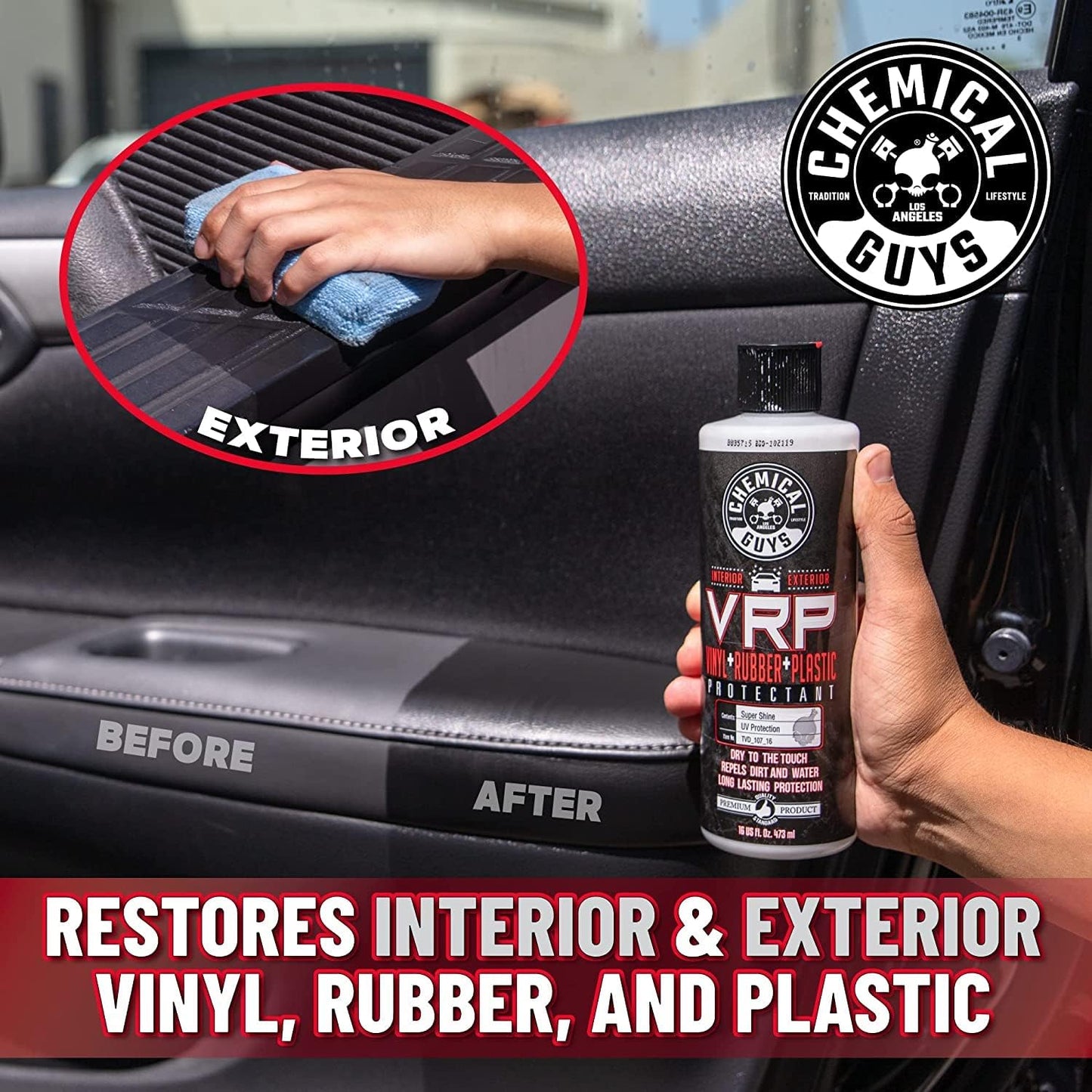 Chemical Guys All Surface Clean and Shine Kit with Storage Bag Interior Cleaner Glass Cleaner Dressing Microfiber Towels and Brushes Giftable Car Care Set