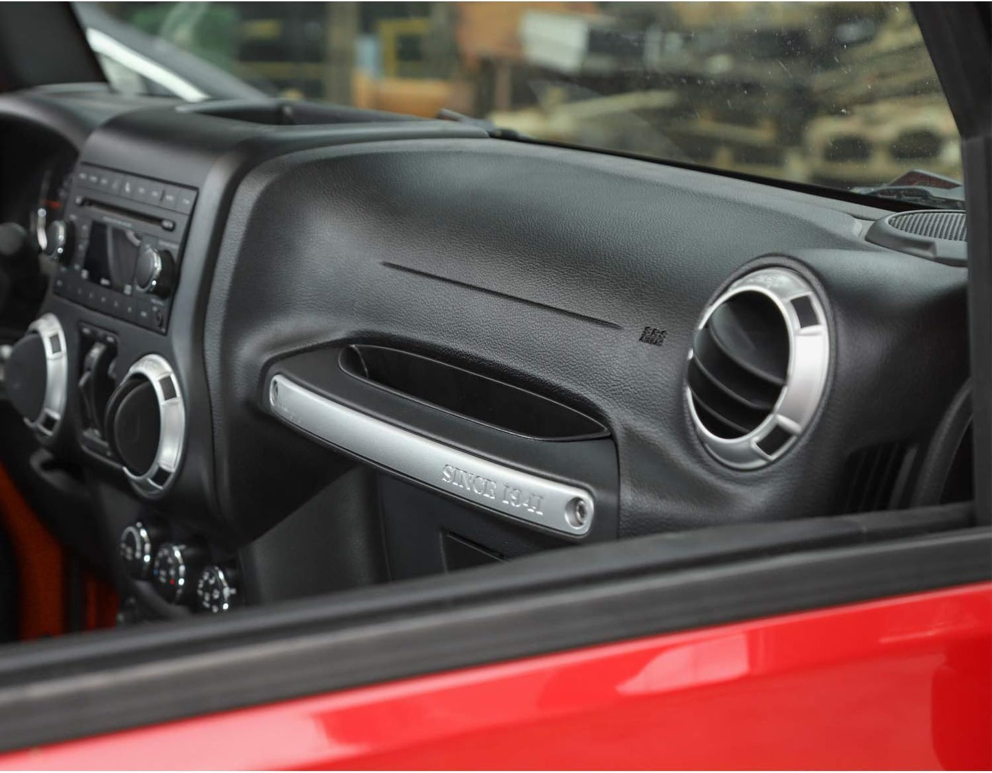 Voodonala for Jeep JK JKU 2011-2018 GrabTray Passenger Storage Tray Organizer Grab Handle Storage Box for 2011-2018 Jeep Wrangler JK & Unlimited Black