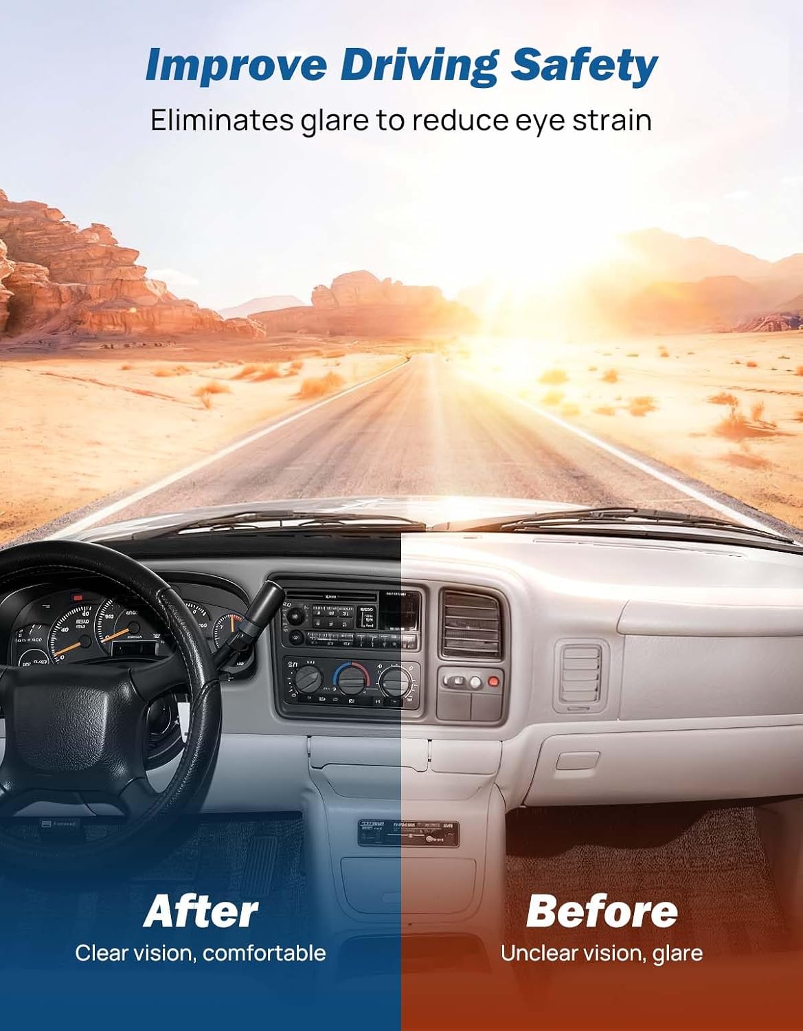 JOYTUTUS Dash Cover Dashboard Cover Mat Compatible with 1999-2006 Silverado/Sierra & 2007 Silverado/Sierra Classic & 2000-2006 Yukon/Yukon XL/Suburban Tahoe Avalanche, Car Interior Dash Board Cover
