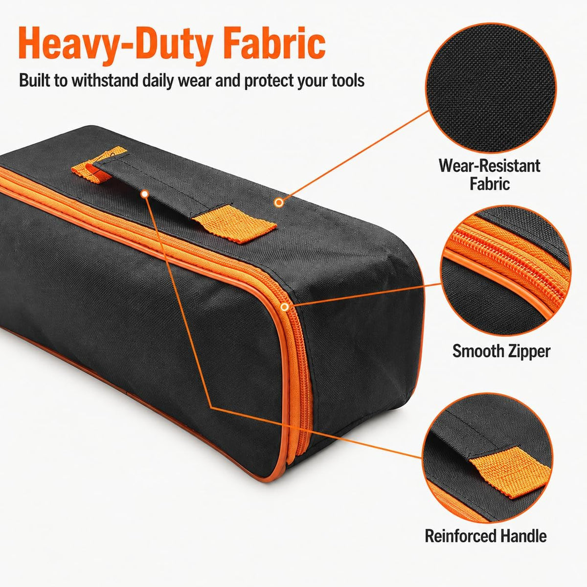 Vacuum Cleaner Storage Bag 2-Pack Portable Car Kit Tool Storage Case for Vacuum Cleaner and Accessories Foldable Organizer with Wide Handle 14.56 X 5.11 X 4.33 in