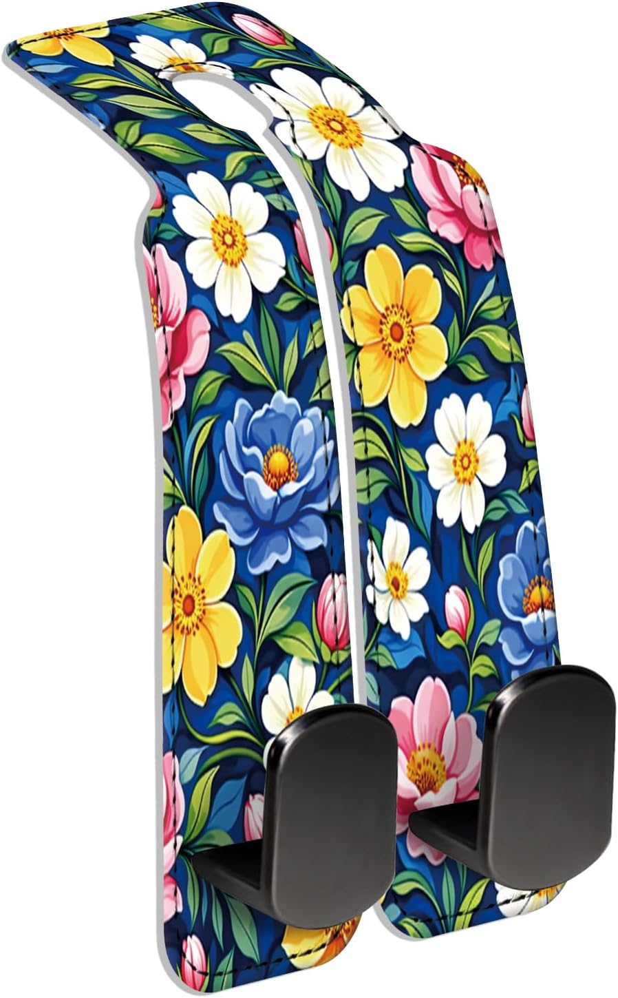 Car Seat Back Storage Hook, Funny Car Purse Hook, Cute Vehicle Storage Organizer for Purses Handbags Bright Floral Pattern