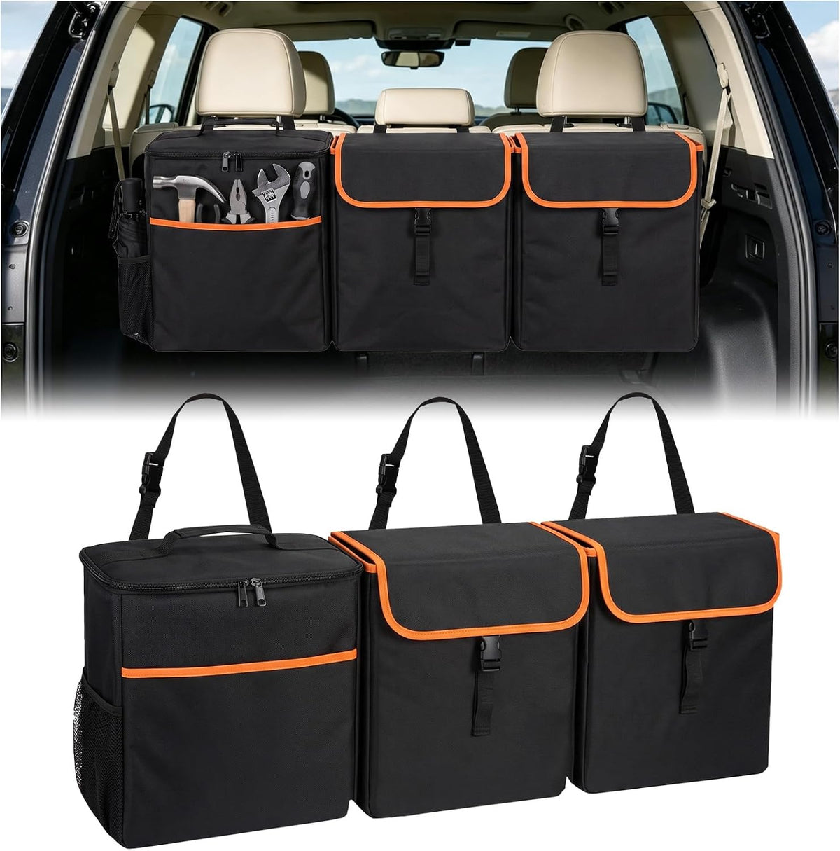 GDNasist Car Trunk Organizer, Backseat Hanging Organizer for SUV/MPV/Truck