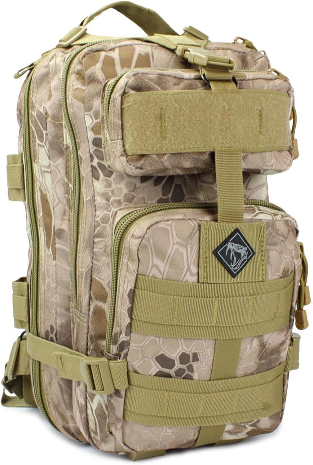 Medium Backpack with Pistol Retention System, Black, Concealed Carry Capability with MOLLE Webbing Exterior for Modular Gear Expansion