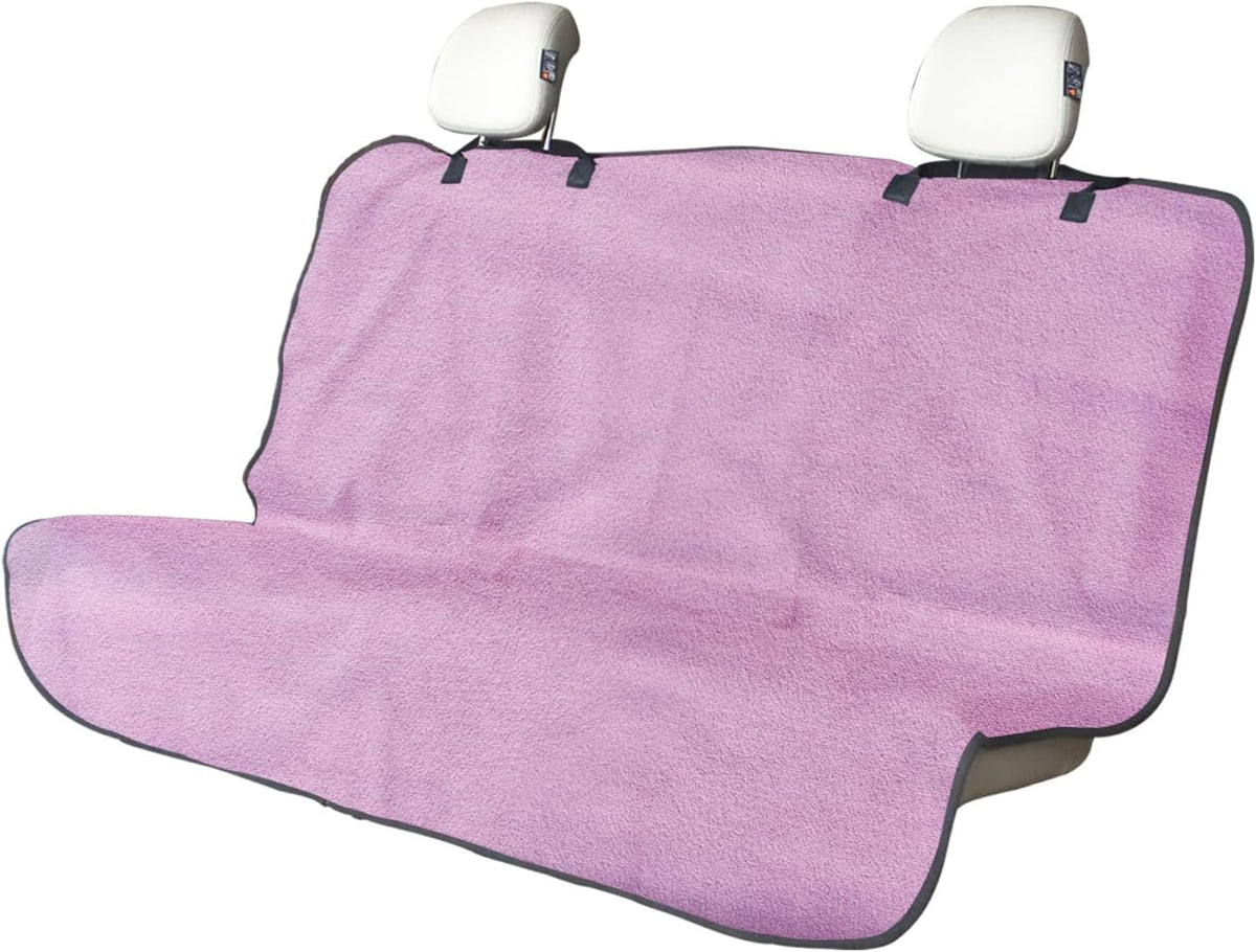 Sweat Towel Car Seat Cover Protector Front Seats for Gym Workout, Running, Swimming, Beach and Hiking, Waterproof Universal Seat Cover for Car, Trucks, Van & SUV (1, Pure Pink, Rear Seat)