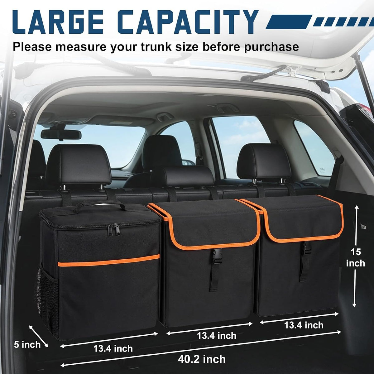 GDNasist Car Trunk Organizer, Backseat Hanging Organizer for SUV/MPV/Truck