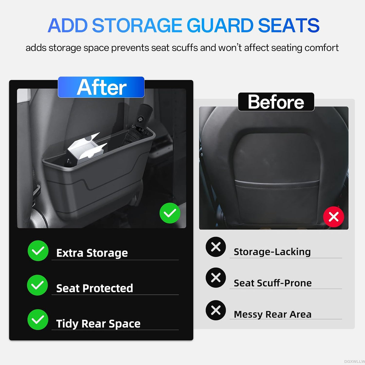 Seat Back Organizer for Tesla Model Y Juniper Model 3 Highland