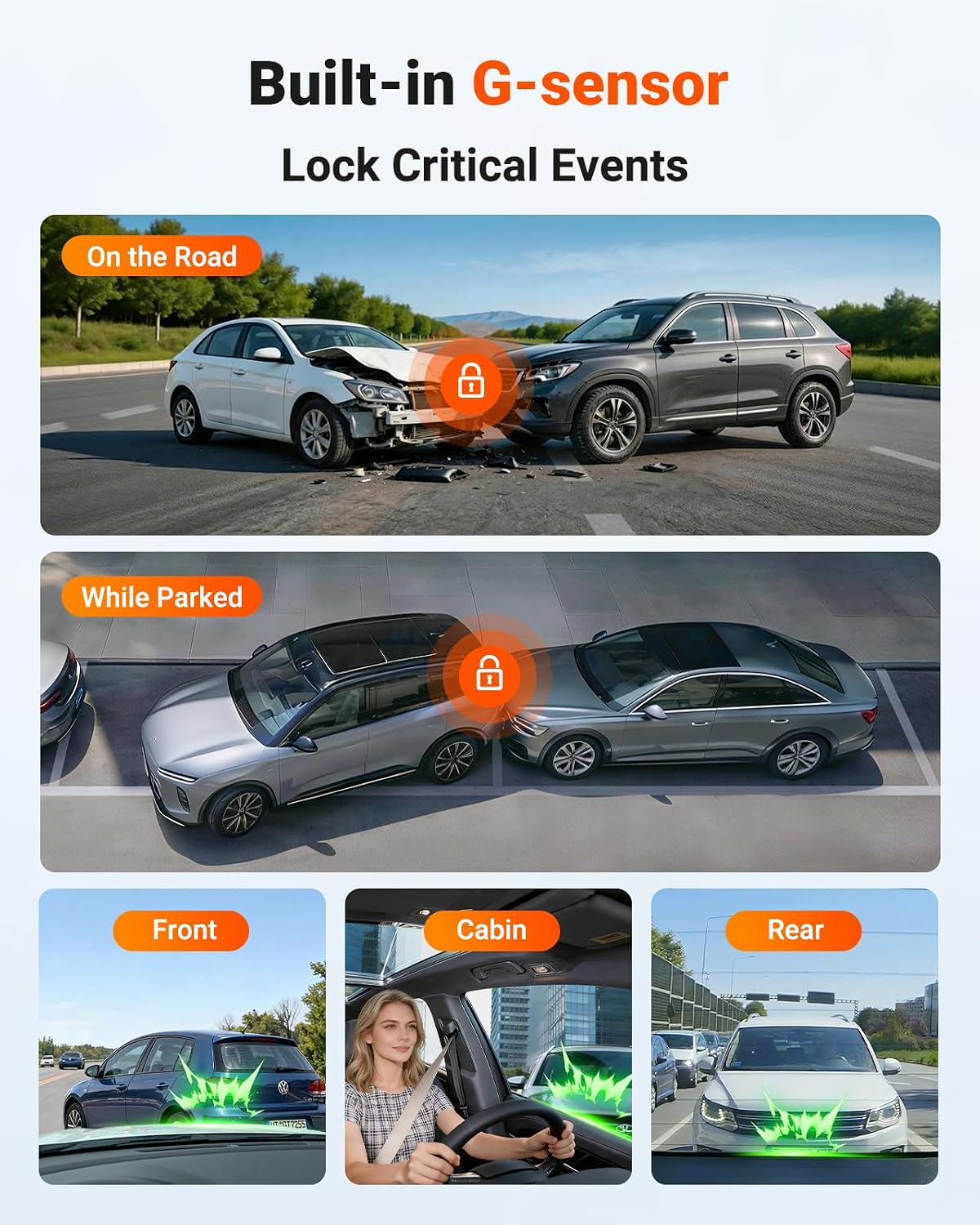 [Bundle-2 Items: Vantrue N4 Pro S Dash Cam & CPL & Hardwire Kit] Triple STARVIS 2 Dash Camera for Cars, 4K+1080P+2.5K Front and Rear Inside, HDR IR Night Vision, 24/7 Buffered Parking Mode, GPS